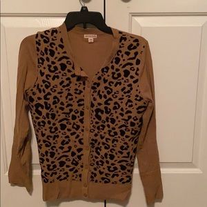 Animal print cardigan